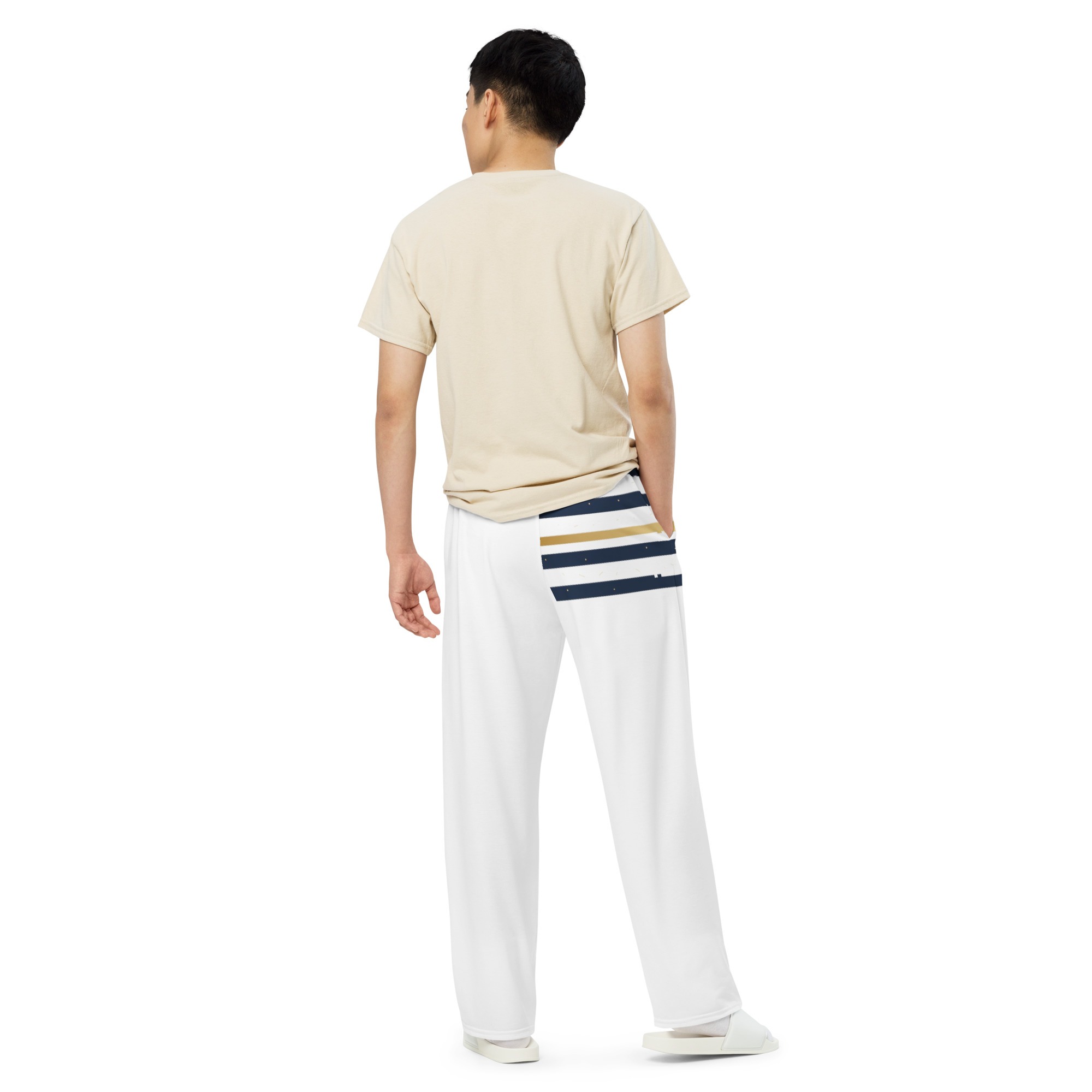 All-over print unisex wide-leg pants - Image 4