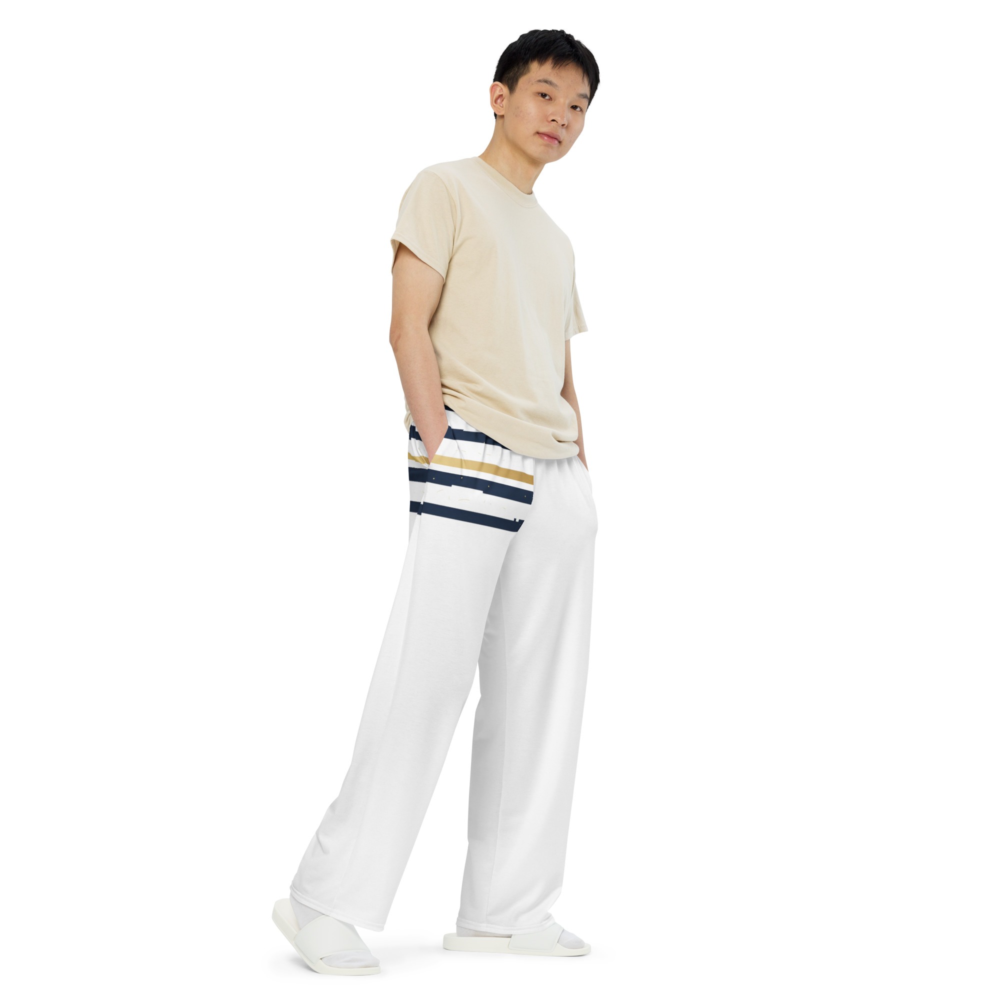 All-over print unisex wide-leg pants - Image 2