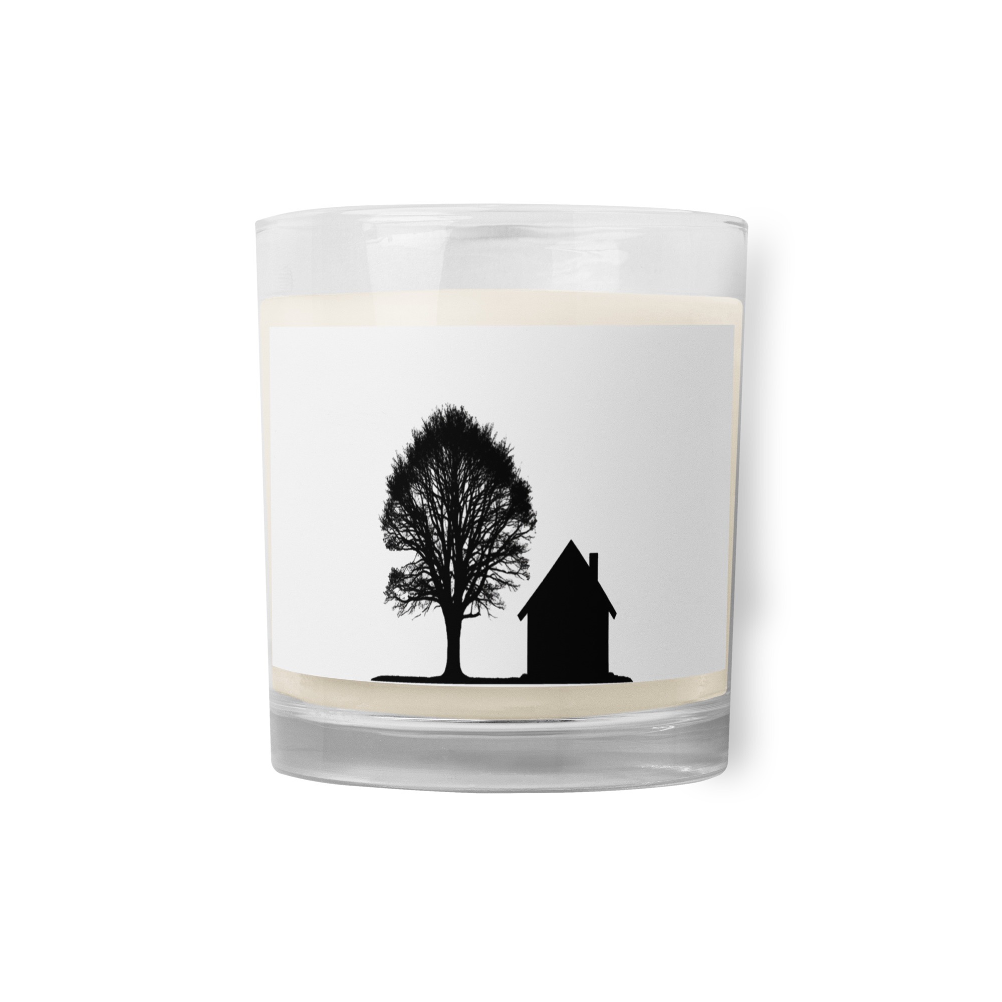 Glass jar soy wax candle