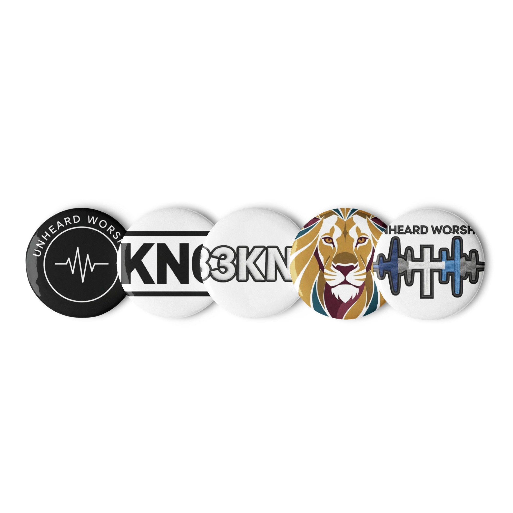 Set of pin buttons