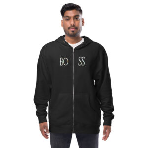 Unisex fleece zip up hoodie