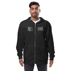 Unisex fleece zip up hoodie