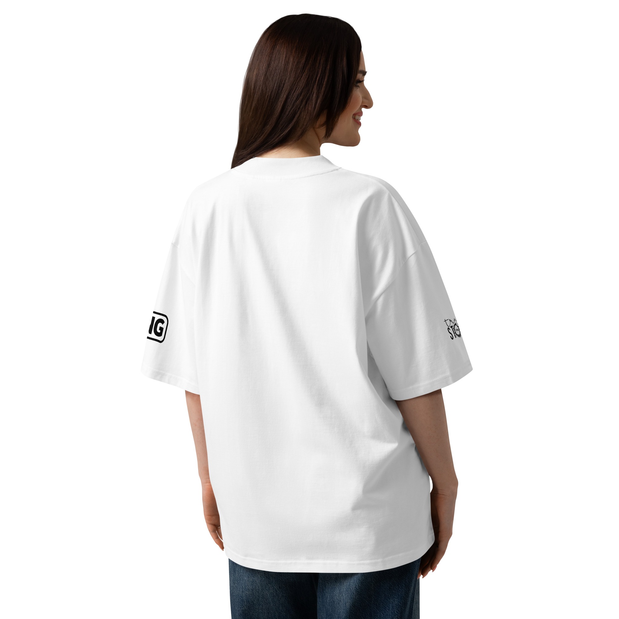 Unisex organic oversized high neck t-shirt - Image 2