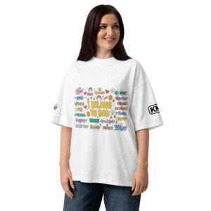 Unisex organic oversized high neck t-shirt