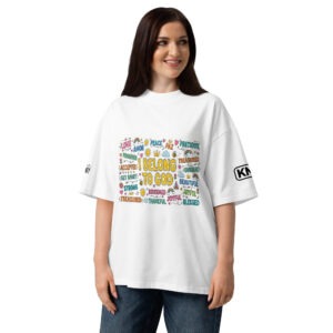 Unisex organic oversized high neck t-shirt