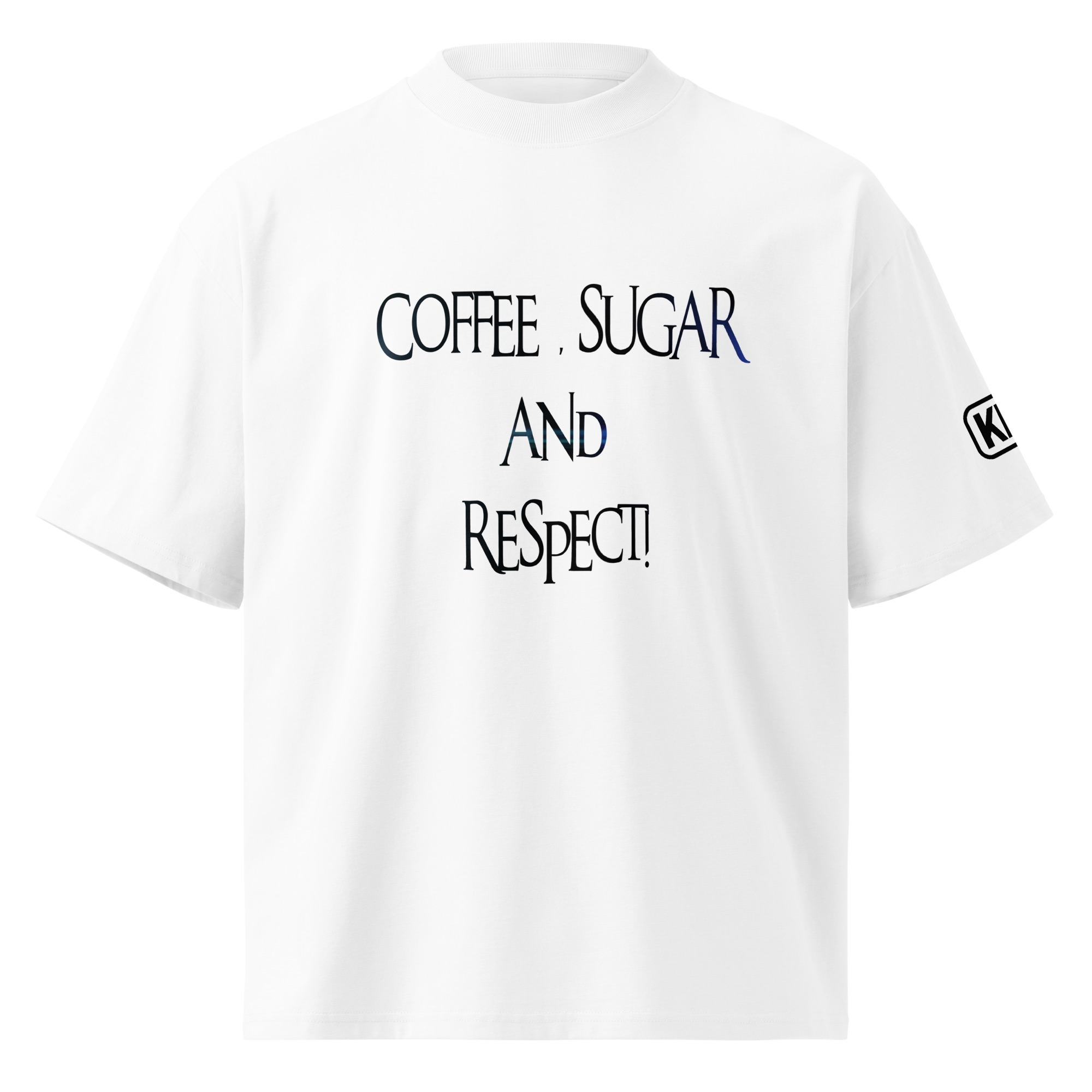 Unisex organic oversized high neck t-shirt