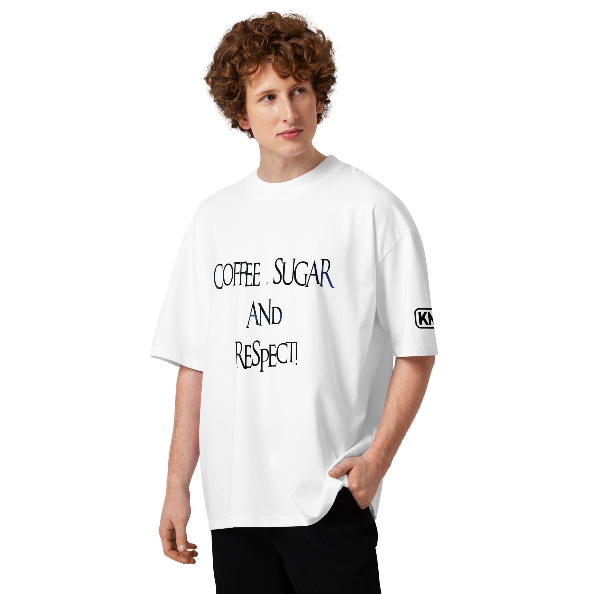 Unisex organic oversized high neck t-shirt - Image 3