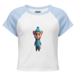 Women’s micro rib raglan baby tee