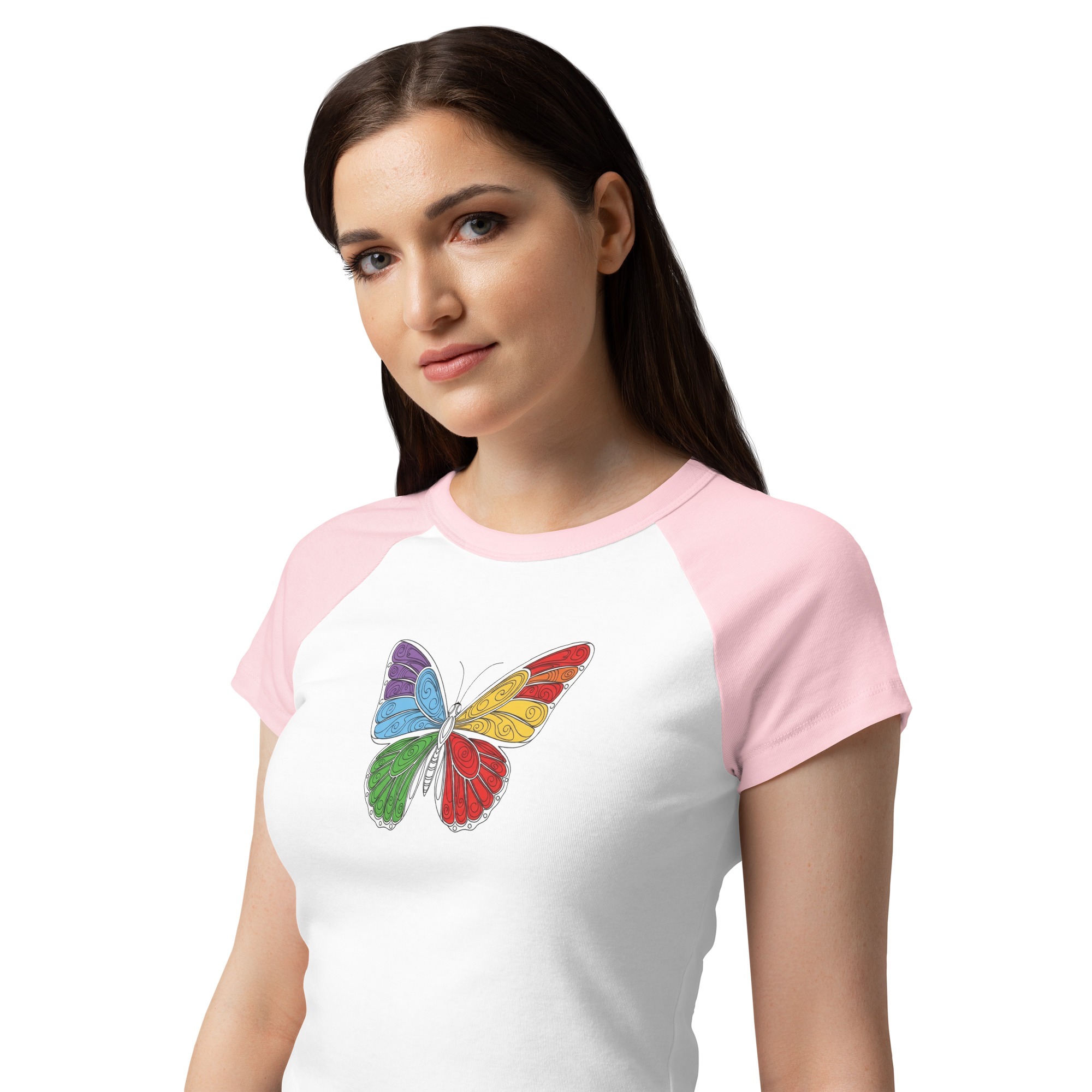 Women’s micro rib raglan baby tee - Image 3