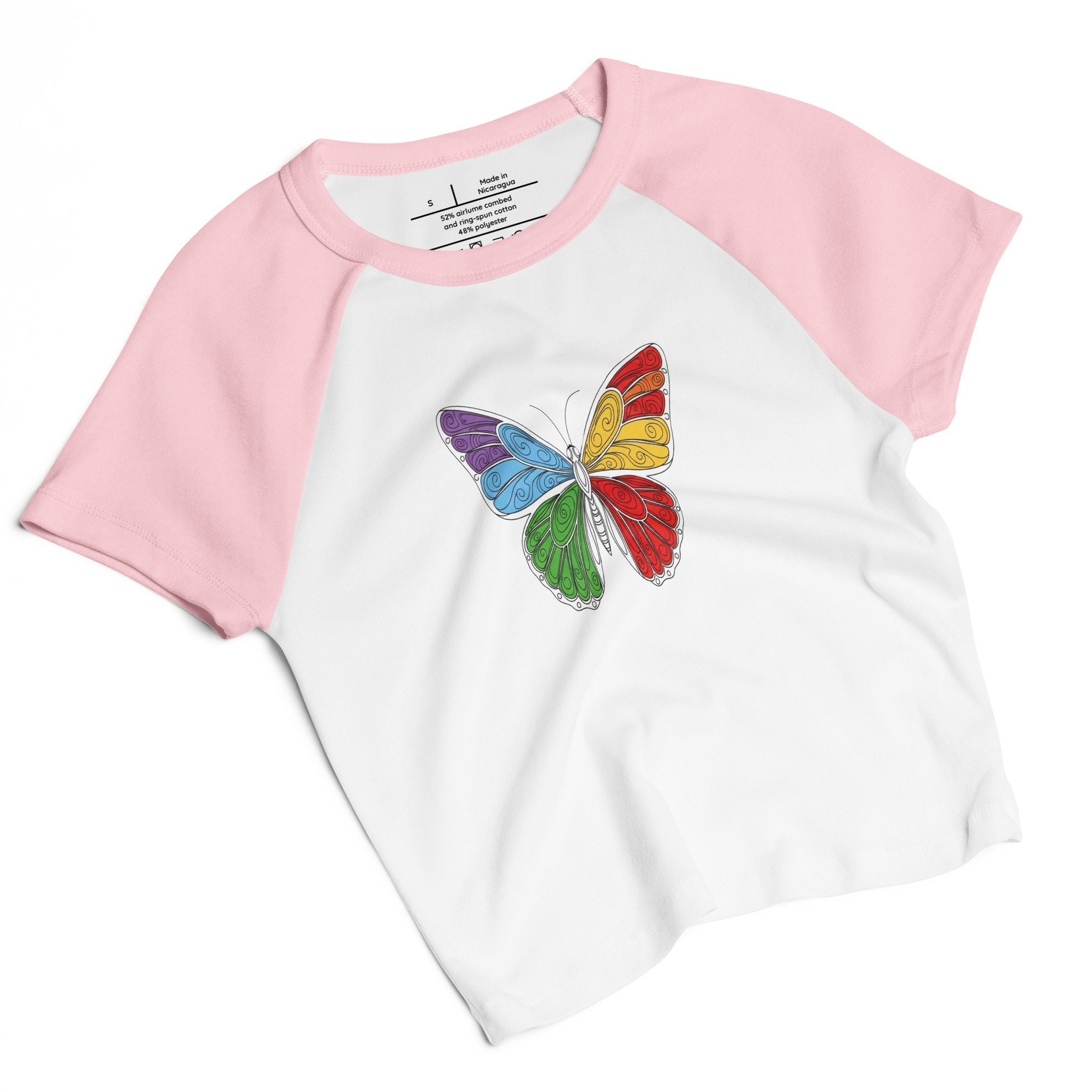 Women’s micro rib raglan baby tee - Image 4