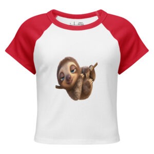 Women’s micro rib raglan baby tee