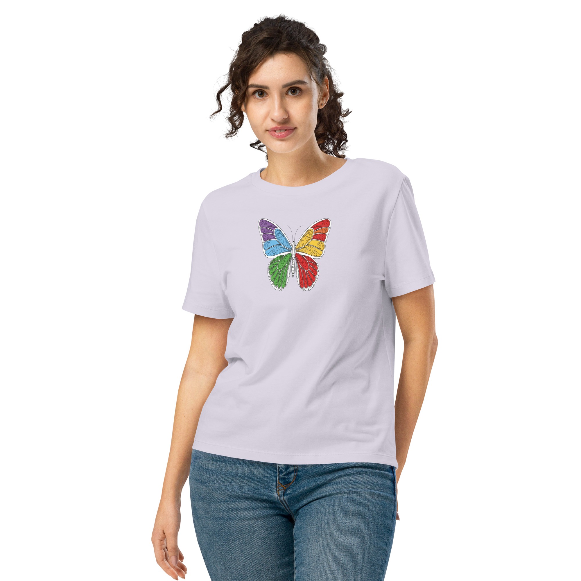 Women’s organic ribbed neck t-shirt - Image 2