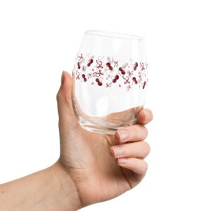 Stemless wine glass